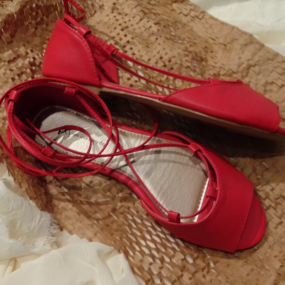 Red Ballerina Sandals
